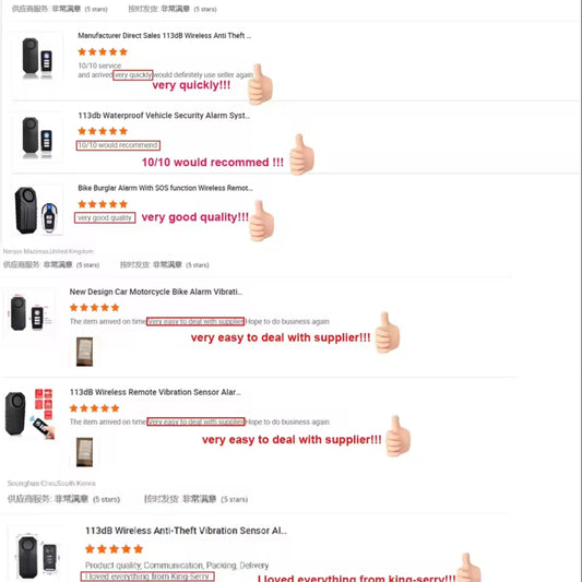 Waterproof IP65 Wireless Motorcycle Anti-Theft Alarm 113Db with Remote Control Plastic Material Keep Your Bike Safe Secure