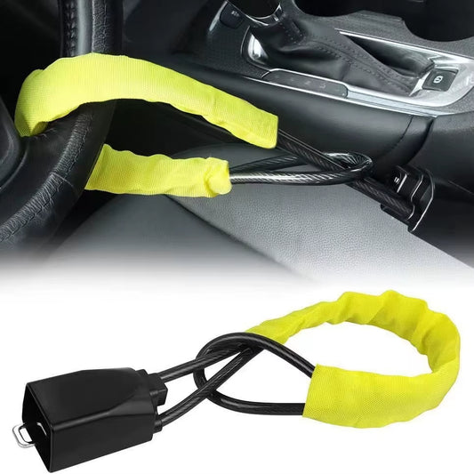 Car Steering Wheel Lock anti Theft Car Device Seat Belt Lock with 3 Keys for Truck SUV Van RV Accessories